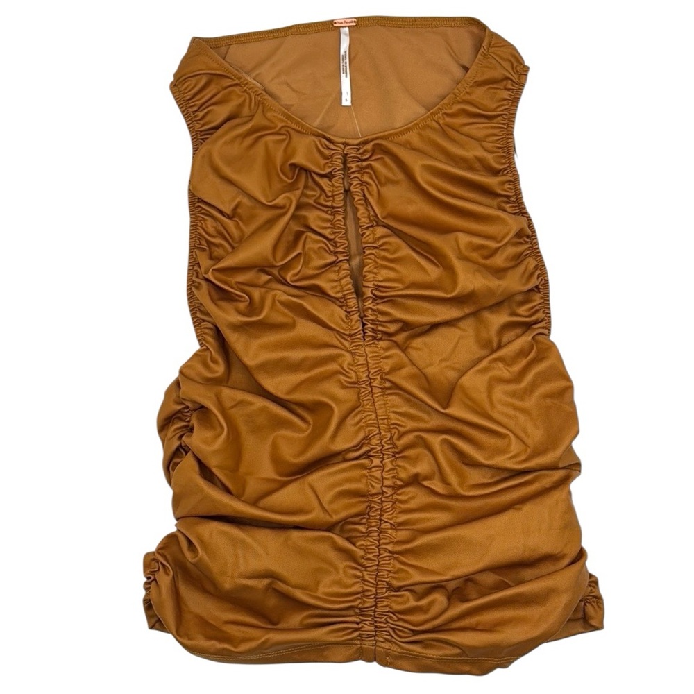 Free People Ride Along Ruched Crop Tank Top Size Small - Picture 3 of 16